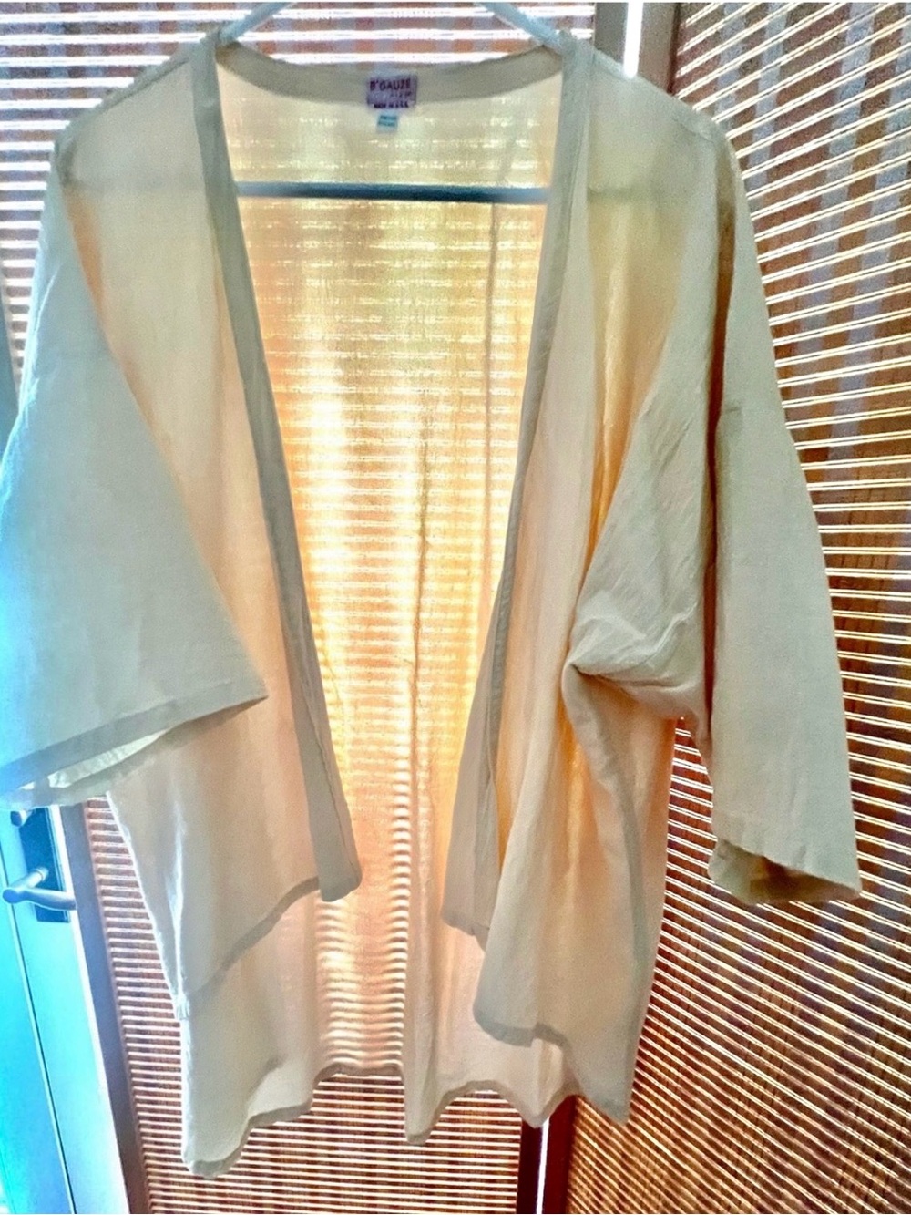 B’GAUZE Lovely Lightweight Ivory Open Cardigan OSFA